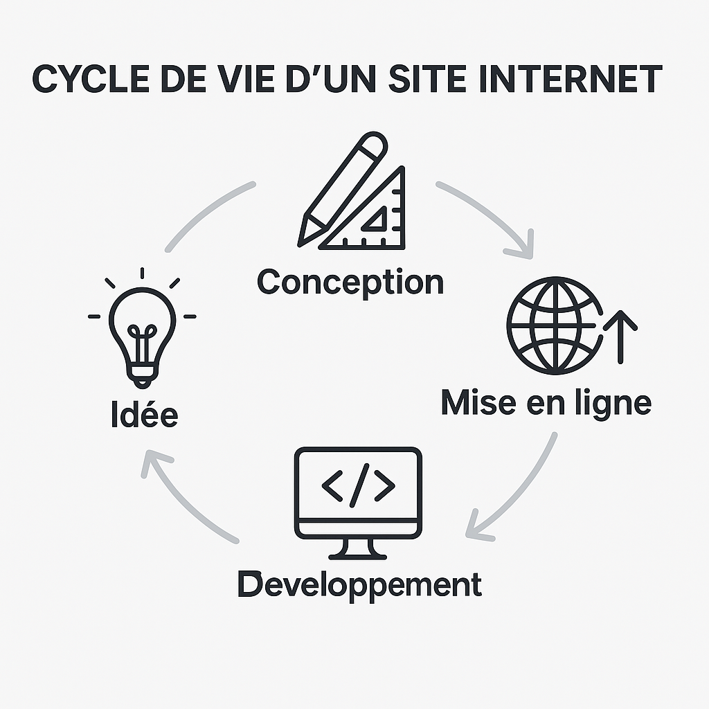 cycle-de-vie Cycle de vie d'un site internet à Agen