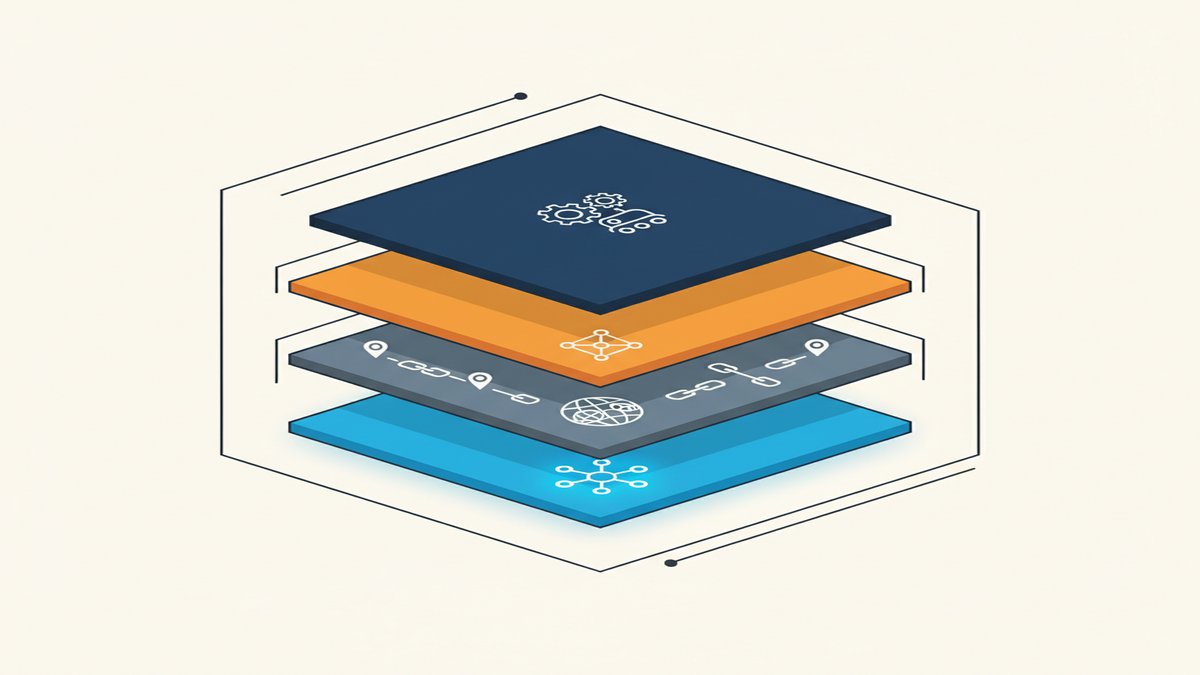 Diagramme des quatre couches d'un audit SEO approfondi 2026 : technique, sémantique, off-site, signaux IA, méthode Again Marketing utilisée sur PME françaises