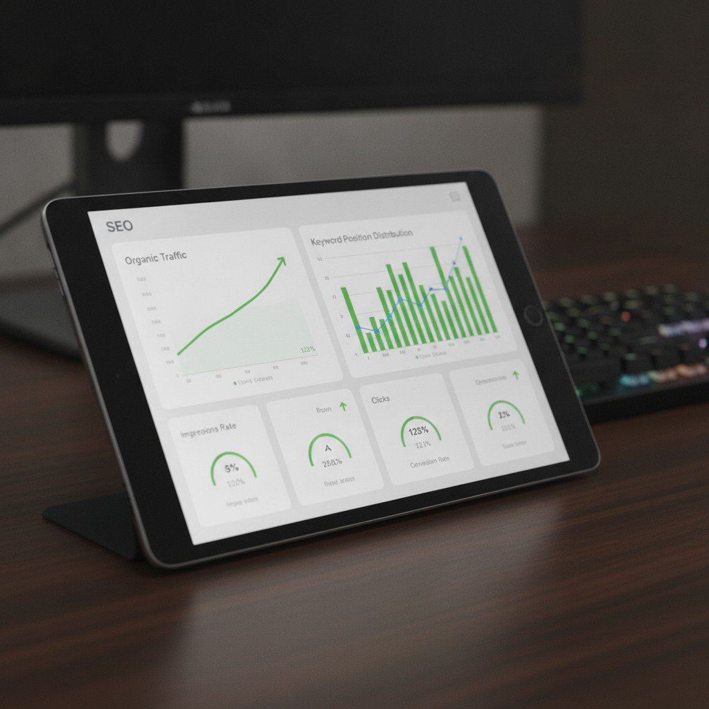 Dashboard Core Web Vitals et performances SEO - analyse mobile first