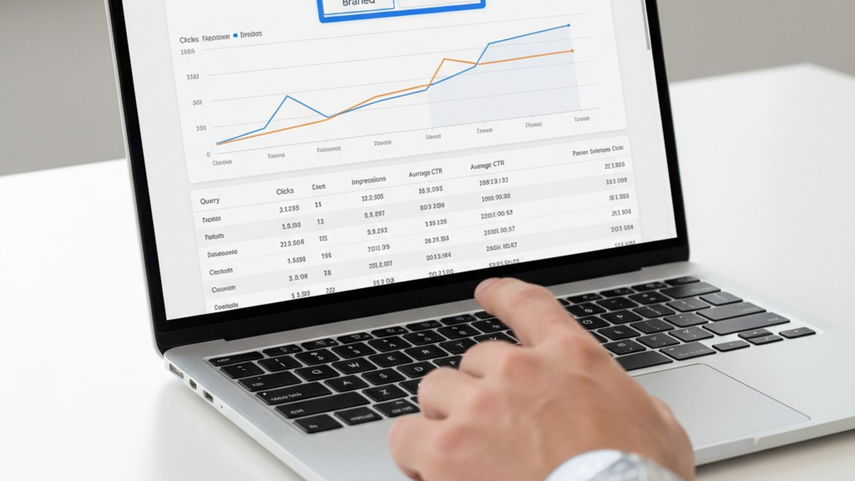 Capture d'écran filtre branded queries dans Google Search Console