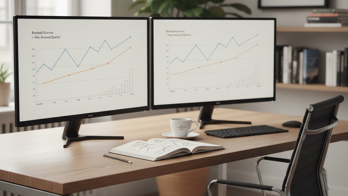 Dashboard Search Console avec ratio branded/non-branded