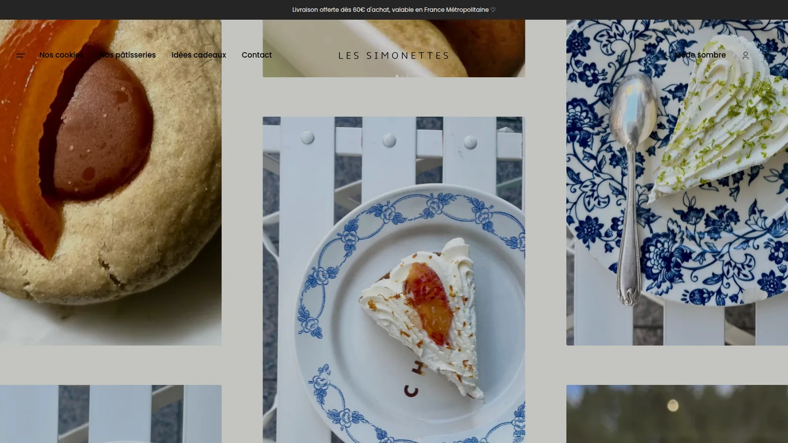 Page d'accueil du site Les Simonettes